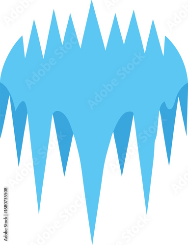 Illustrative Frozen Blue Icicles Formation