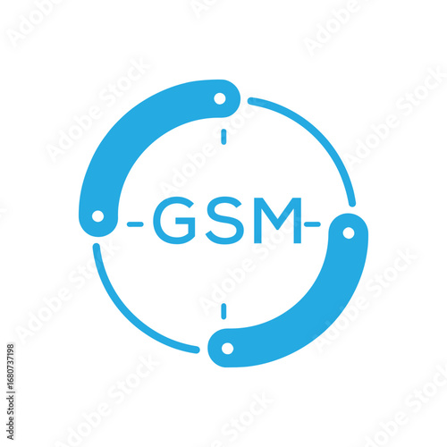 GSM Modern Company logo. GSM Circular Technology Logo design for entrepreneur and business. GSM best icon Digital Branding.
