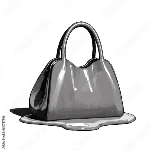Vector art of elegant handbag illustration, a stylish accessory for the modern womans fashion needs