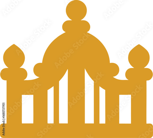 Golden Dome Icon in Modern Design