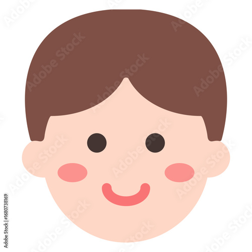 귀여운 남자아이 얼굴 아이콘