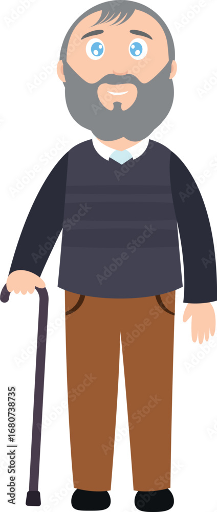 Obraz premium vector illustration of a cartoon man