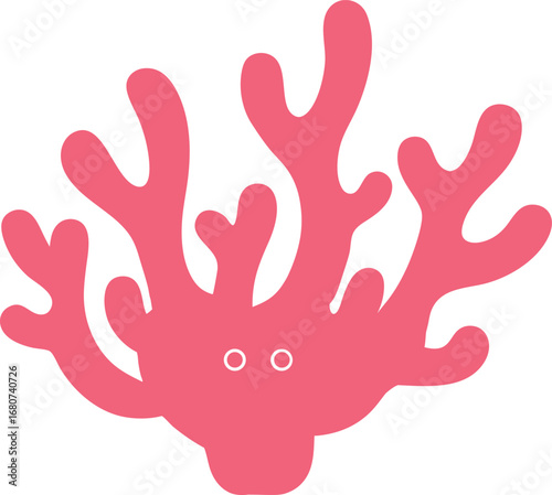Vibrant Pink Coral Reef Illustration