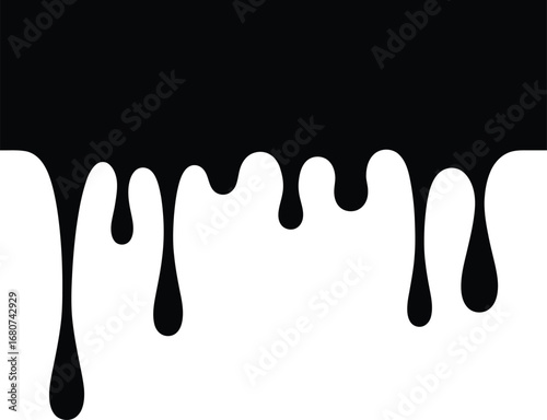 Black liquid dripping viscous fluid