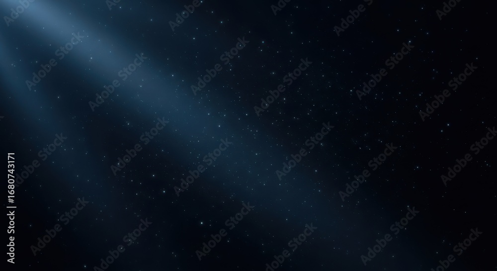 Fototapeta premium Abstract diagonal light rays shining through dark deep blue textured background motion