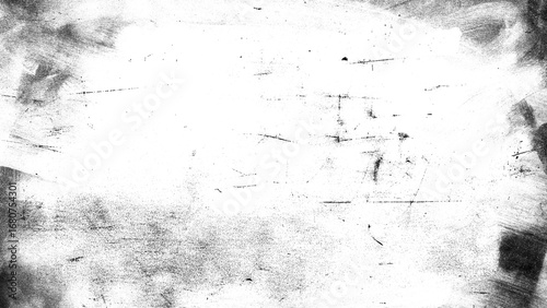 Fotografi Black grunge scratch mark overlay on transparent background