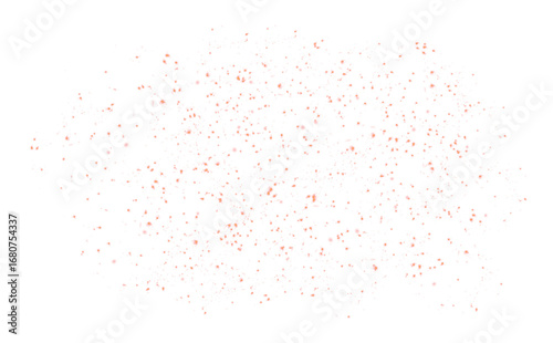 Cloud of burning embers isolated on transparent background