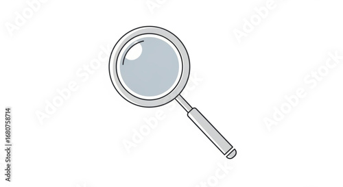 Magnifying glass for search and zoom, a tool for research and investigation