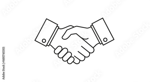 Handshake symbol representing agreement, partnership, and business collaboration