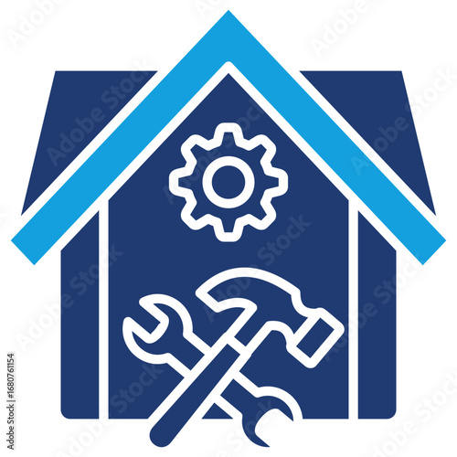 Renovation Flat Blue Icon
