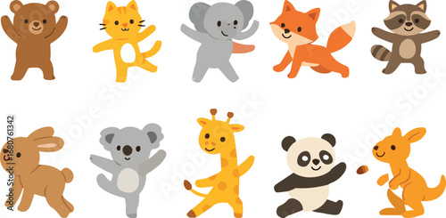 Cute Cartoon Animals Collection Bear koala