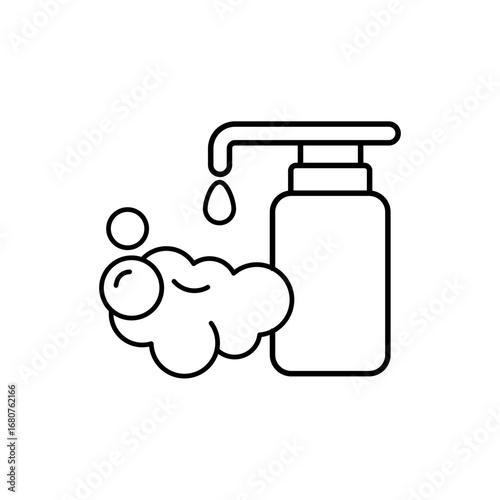 Icon a shampoo, isolated against a clean background.