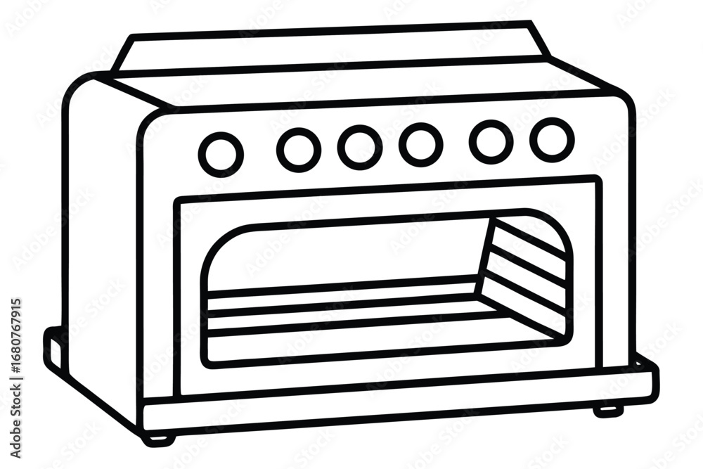 Obraz premium Simple Oven Line Art