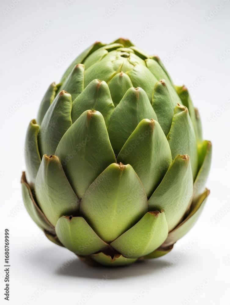 Fototapeta premium Artichoke isolated on white background with natural light
