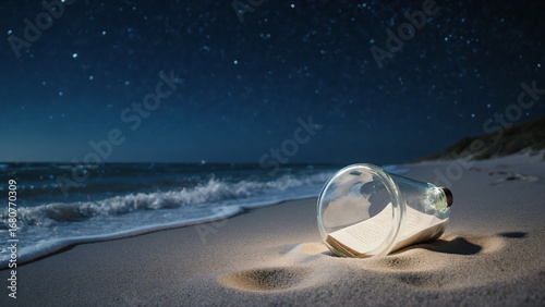 Message in a Bottle under Starry Night
별빛 가득한 밤, 병 속의 편지