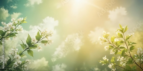 Lovely blurring background of a light-colored modern foliage
