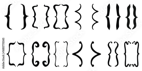 Set of Bracket Vector illustration