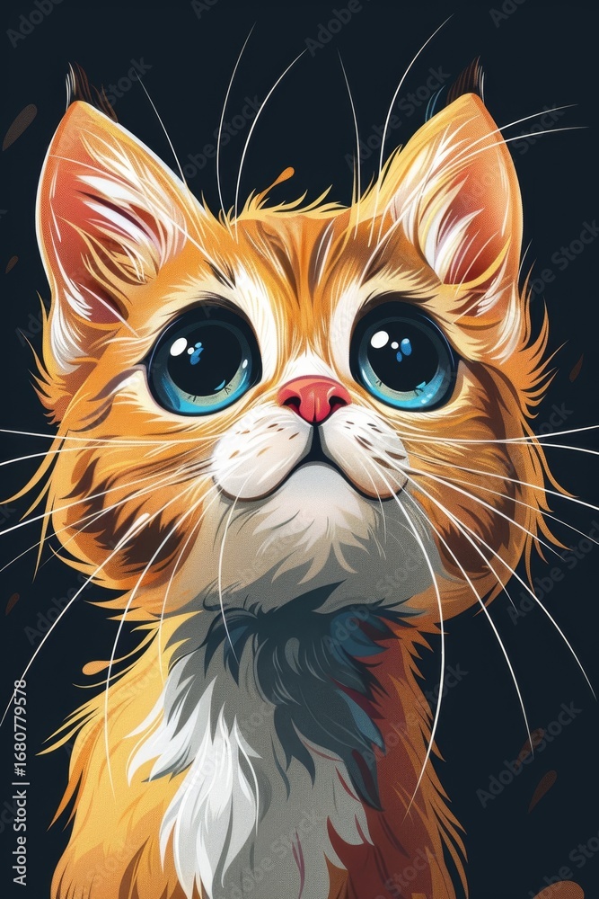 Fototapeta premium Cute kitten close-up