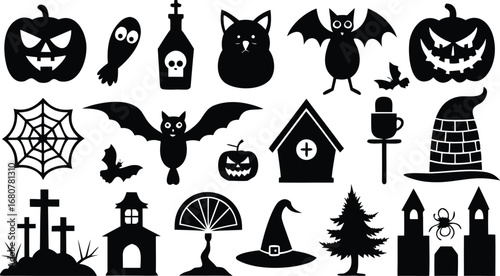 Halloween Graphic Collection Twelve Themed Designs for Spooky Season Celebrations