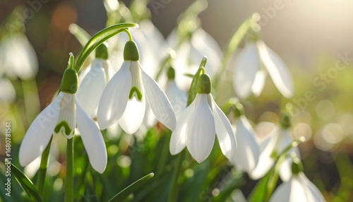 Spring snowdrops in sunlight (1)