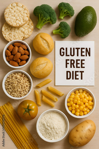 Gluten-free diet concept: healthy eating and celiac-friendly nutrition