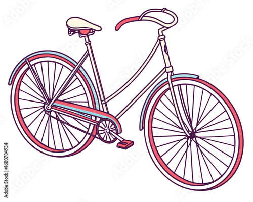 Vintage bicycle silhouette illustration