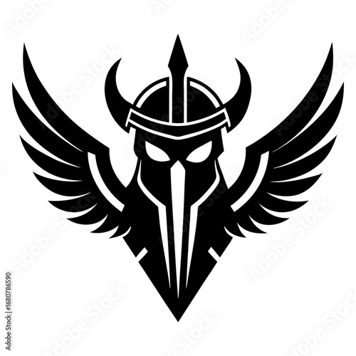 Valkyrie Symbols vector clean black silhouette design white background