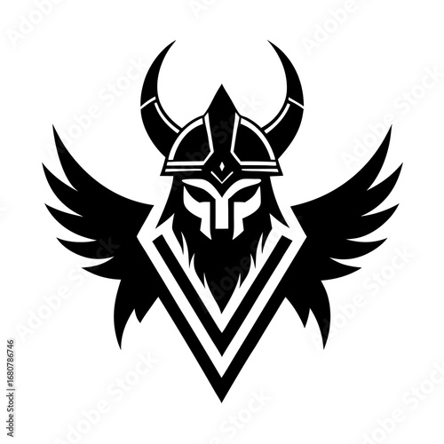 Valkyrie Symbols vector clean black silhouette design white background
