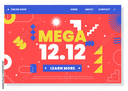 Flat 12.12 sale landing page template