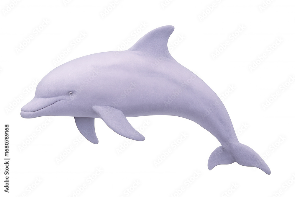 Obraz premium Playful dolphin leaping mid-air, 3d rendered against transparent backdrop, highlighting marine wildlife dynamic movement