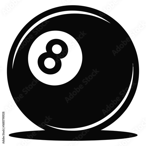 black billiard ball