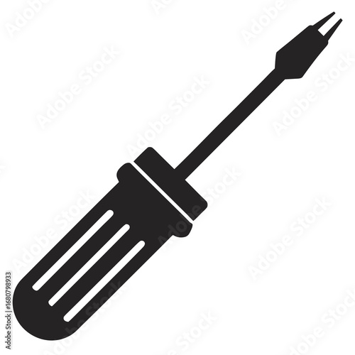 Screwdriver vector clean black silhouette design white background