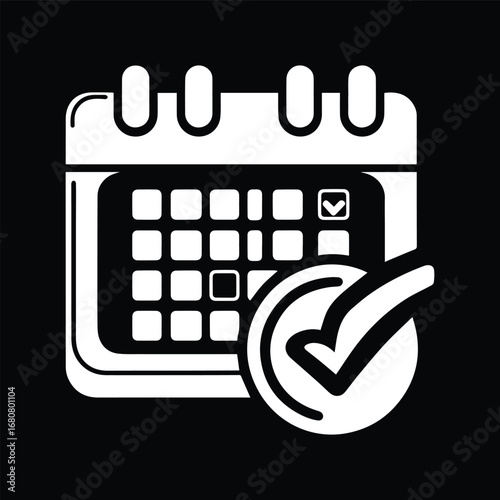 .Calendar with Check Mark Icon