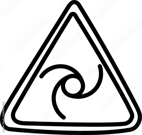 Spiral Warning Sign Symbol