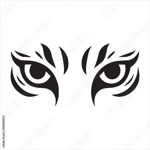 Tiger eye silhouette