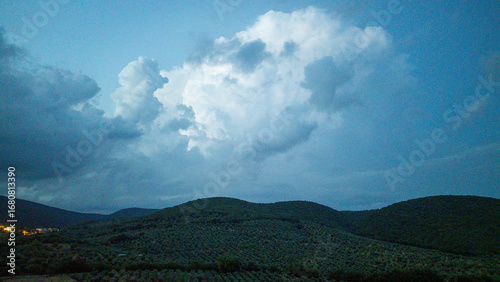 clouds over the mountains