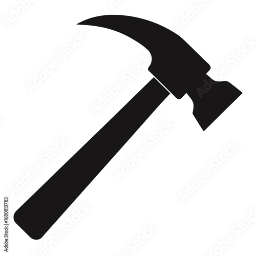 Hammer vector clean black silhouette design white background