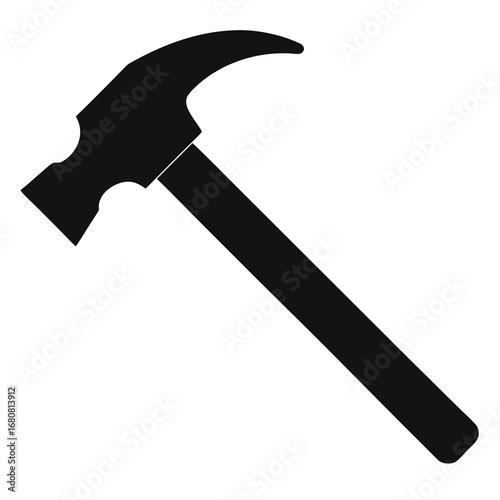 Hammer vector clean black silhouette design white background