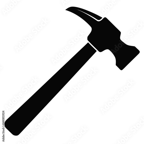 Hammer vector clean black silhouette design white background