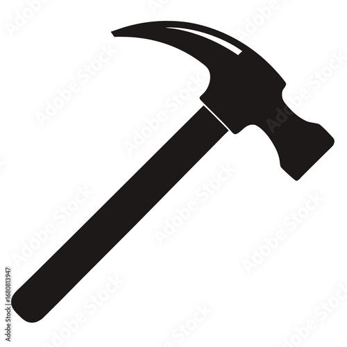 Hammer vector clean black silhouette design white background
