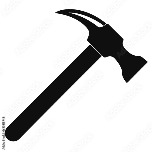 Hammer vector clean black silhouette design white background