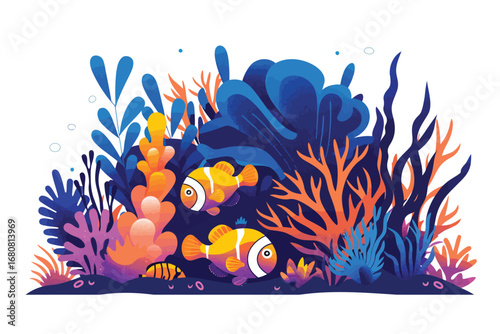 clown fish isolated illustration