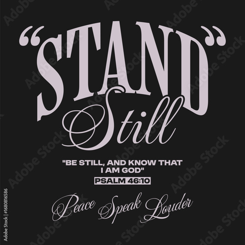 Christian typography t-shirt design for print, Greyscale Faith-based vector graphic, Christianity quotes poster graphic, Religious vector artwork, Jesus theme streetwear design 