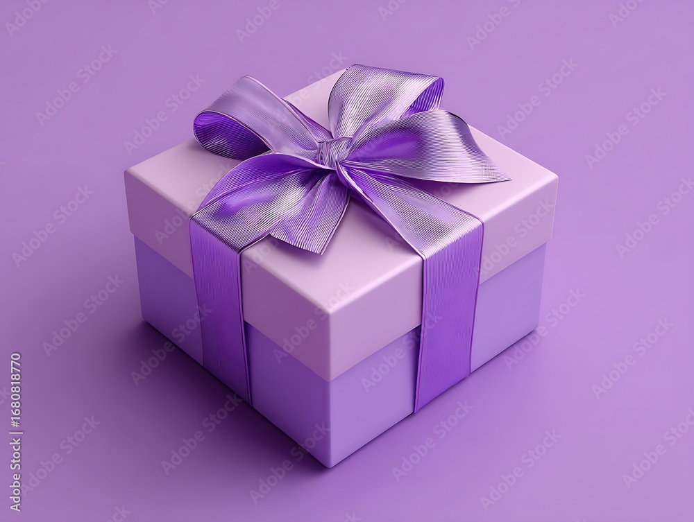 Obraz premium Purple Package on Complementary Surface