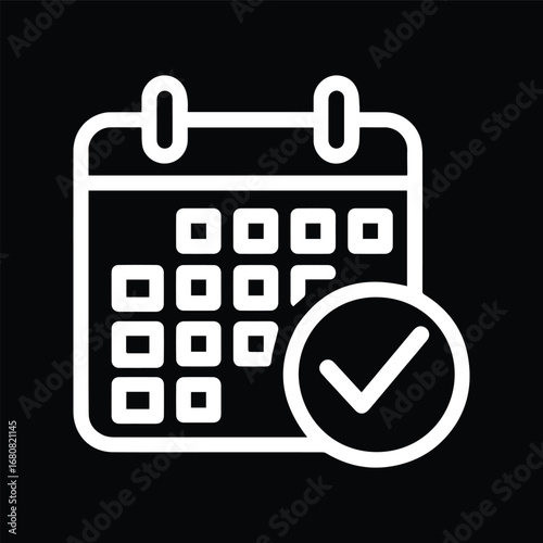 .Calendar with Check Mark Icon