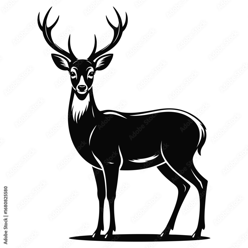 Obraz premium deer silhouette vector