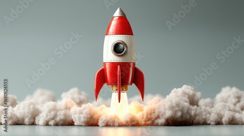 Rocket launching into space signifying ambitious exploration and innovative campaign strategies for future endeavors