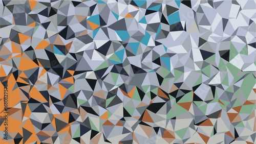 Abstract geometric pattern with shimmering metallic and colorful facets creating a dazzling and dynamic visual texture