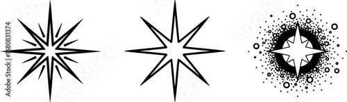 Dynamic starburst designs create visual impact for logos, branding, and celestial themes