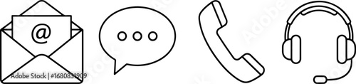 Reach out and connect using these versatile contact us icons for modern communication channels